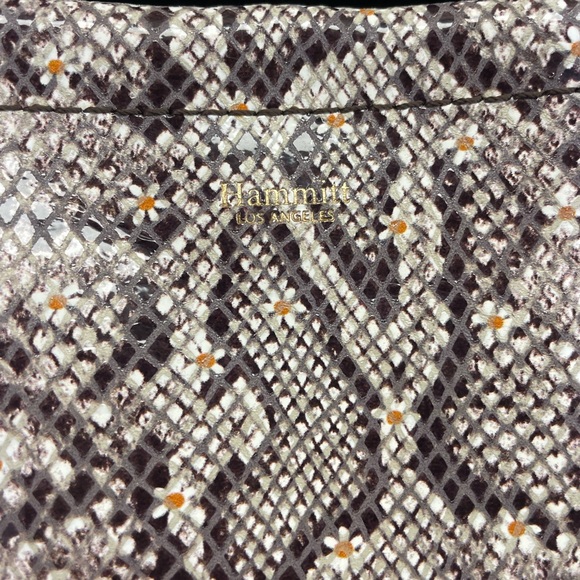 🆕 Hammitt Duke Daisy Snake Print Triple Compartment Bag, Brushed Gold Accents - Picture 12 of 14